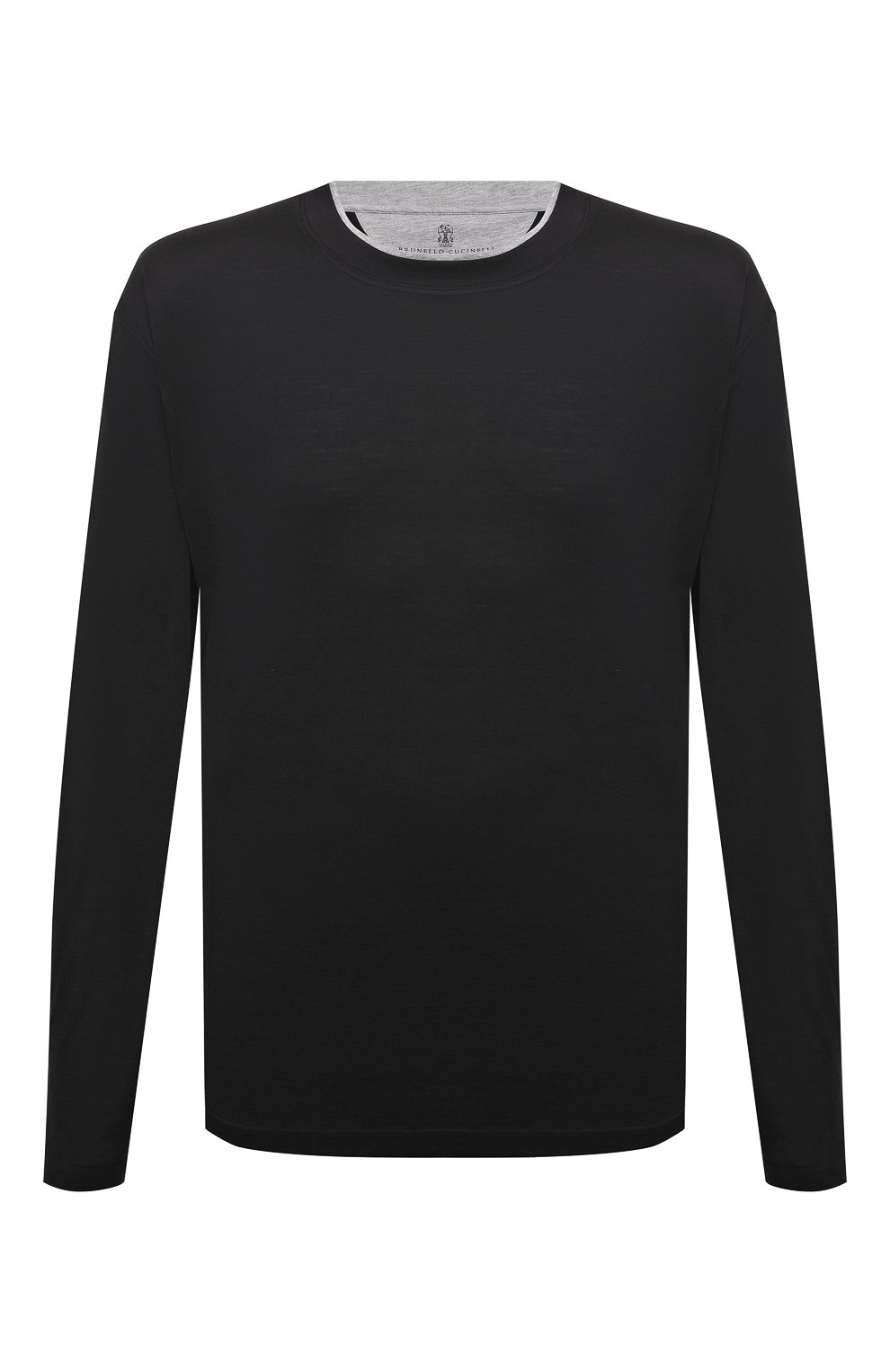 Лонгслив из шелка и хлопка BRUNELLO CUCINELLI, арт. MH8367433W, фото 1