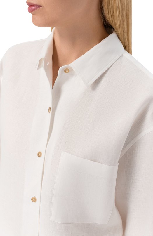 Льняная рубашка 12 STOREEZ 137620 Белый  137620 Фото 5