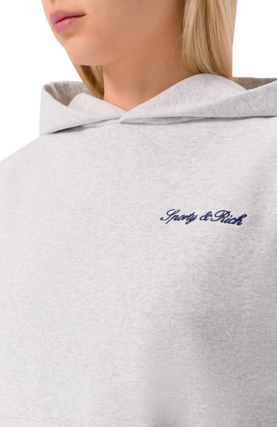 Хлопковое худи SPORTY AND RICH, арт. ST09168326GY03, фото 5