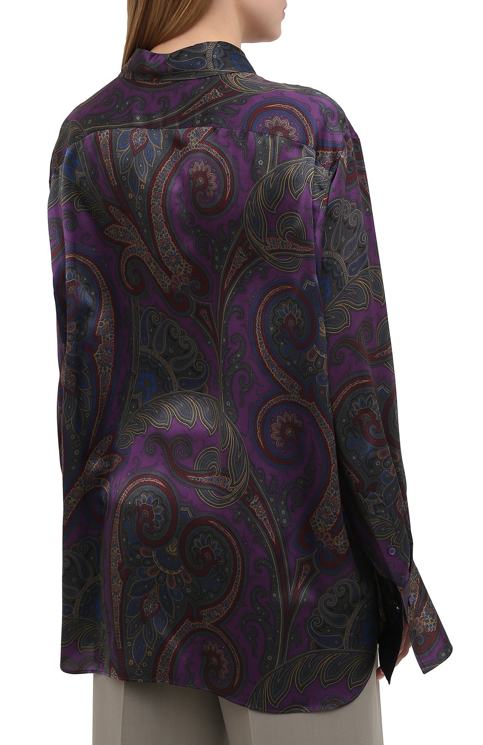 Шелковая рубашка RALPH LAUREN фиолетового цвета по цене 237000 руб., арт. 293835443, фото 4 Шелковая рубашка RALPH LAUREN, арт. 293835443, фото 4