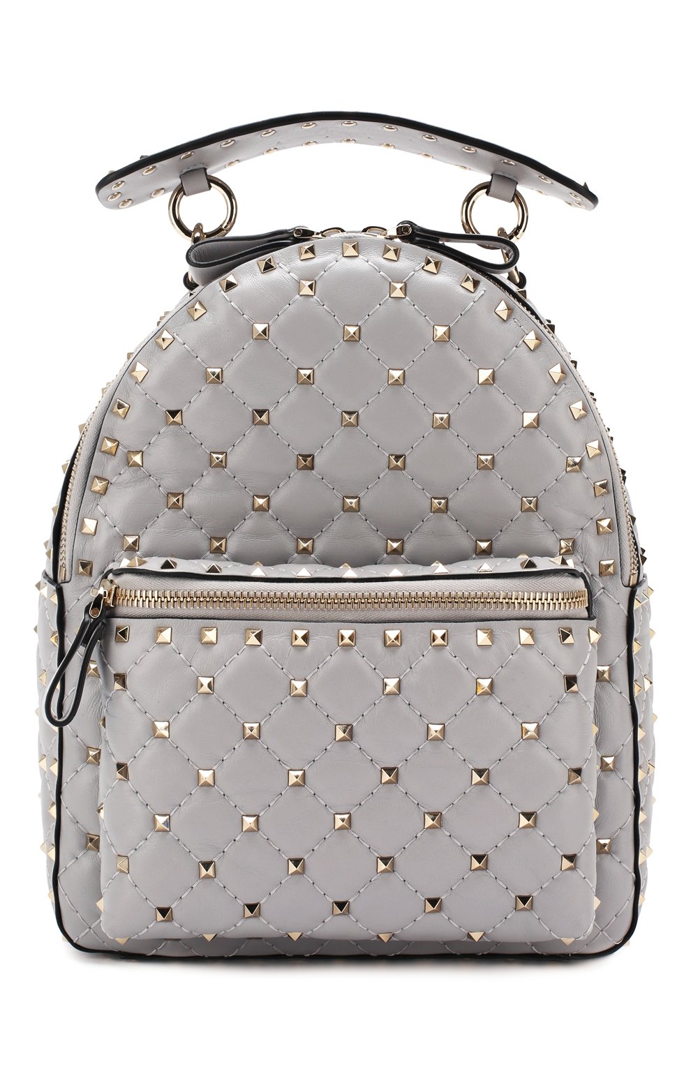 Рюкзак rockstud spike small VALENTINO светло-серого цвета по цене 266500 руб., арт. SW2B0C48/NAP, фото 1 Рюкзак rockstud spike small VALENTINO, арт. SW2B0C48/NAP, фото 1