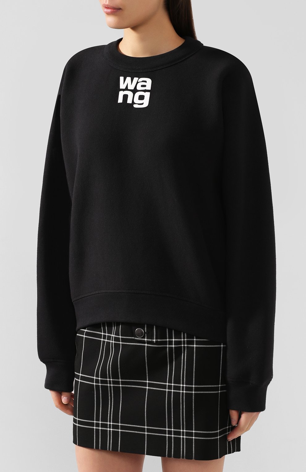 Хлопковый свитшот ALEXANDERWANG.T черного цвета по цене 24950 руб., арт. 4CC2191091, фото 3 Хлопковый свитшот ALEXANDERWANG.T, арт. 4CC2191091, фото 3