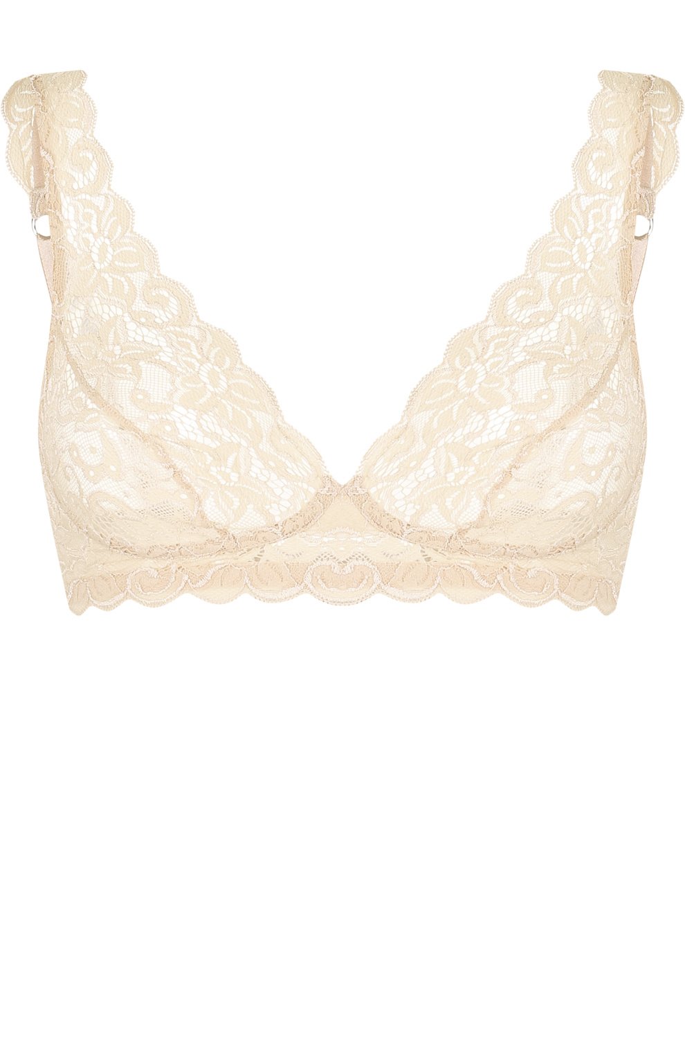 Кружевной бюстгальтер HANRO бежевого цвета по цене 9505 руб., арт. 071465, фото 1 Кружевной бюстгальтер HANRO, арт. 071465, фото 1