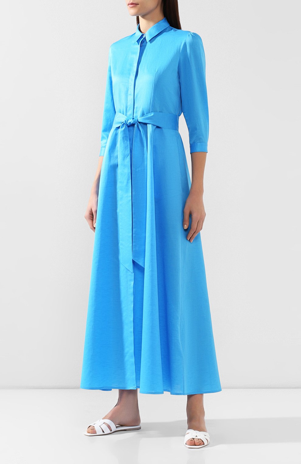 Платье из смеси хлопка и льна KITON, арт. D49359H07262, фото 3