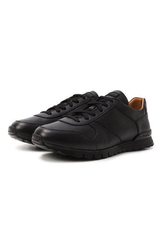 Кожаные кроссовки Kiton USSA114N0012608/M Чёрный USSA114N0012608/M