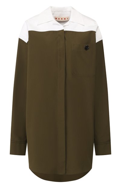 Хлопковая рубашка MARNI, арт. CAMA0272Q0/TCW64, фото 1