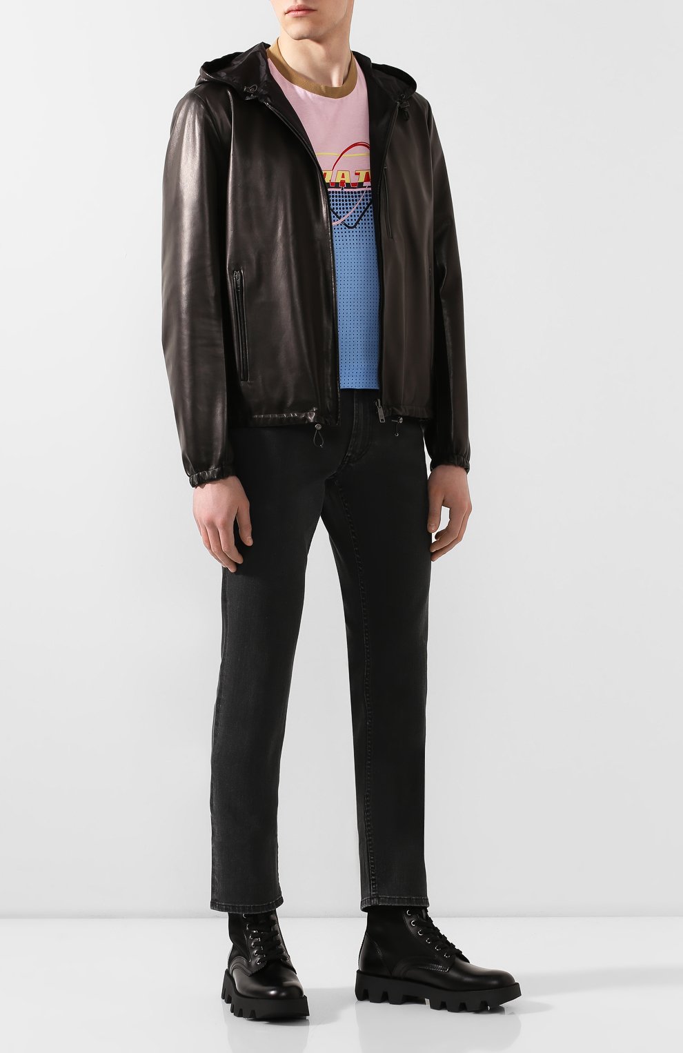 Комбинированные ботинки PRADA, арт. 2UE006-3L09-F0002, фото 2