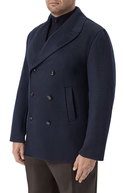 Кашемировое пальто KITON темно-синего цвета по цене 1045000 руб., арт. UW2471V0409L, фото 3 Кашемировое пальто KITON, арт. UW2471V0409L, фото 3