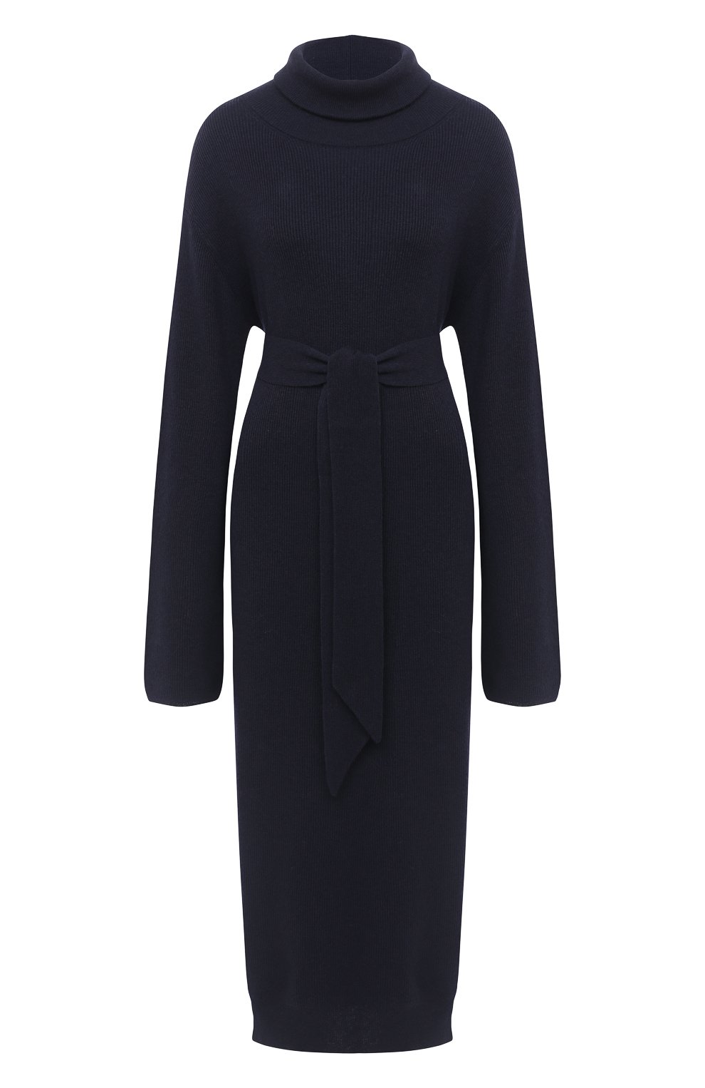 Платье-миди NANUSHKA темно-синего цвета по цене 42550 руб., арт. CANAAN_NAVY_RECYCLED CASHMERE KNIT, фото 1 Платье-миди NANUSHKA, арт. CANAAN_NAVY_RECYCLED CASHMERE KNIT, фото 1