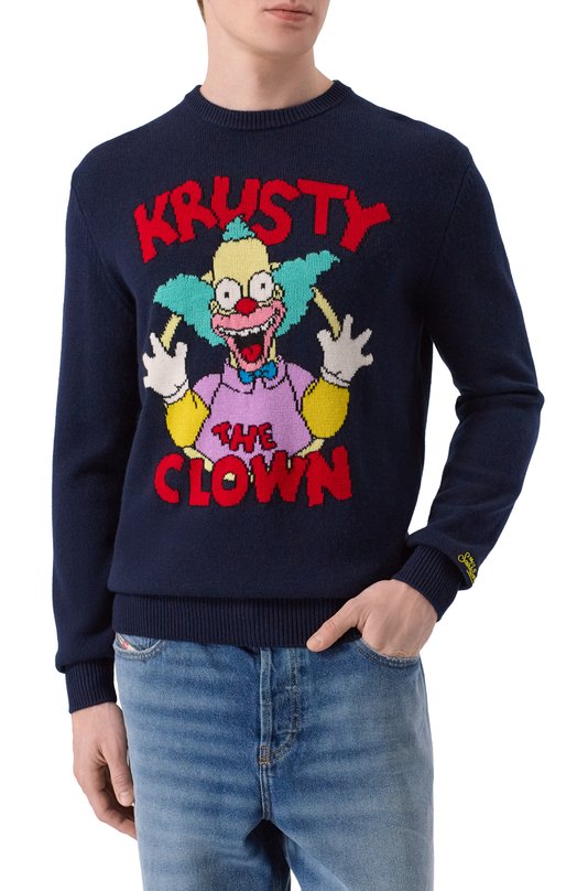 Джемпер из шерсти и вискозы MC2 Saint Barth HER0001-02538I/HER0N Синий  HER0001-02538I/HER0N Фото 3