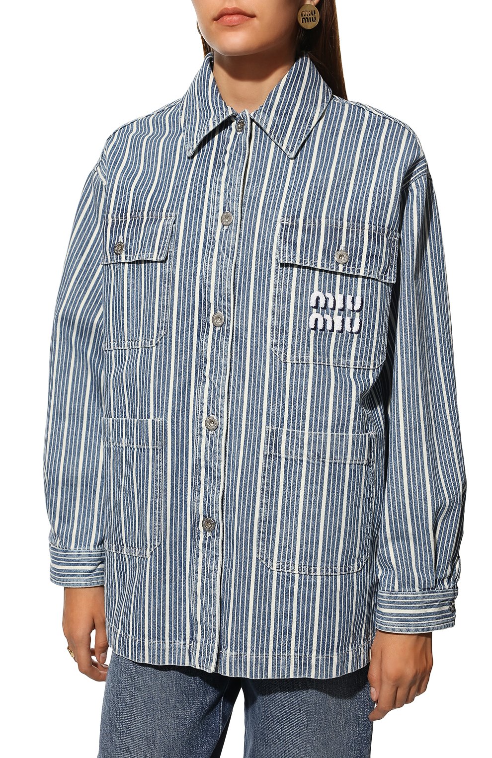 Джинсовая куртка MIU MIU, арт. GWB139-10DT-F0008, фото 3