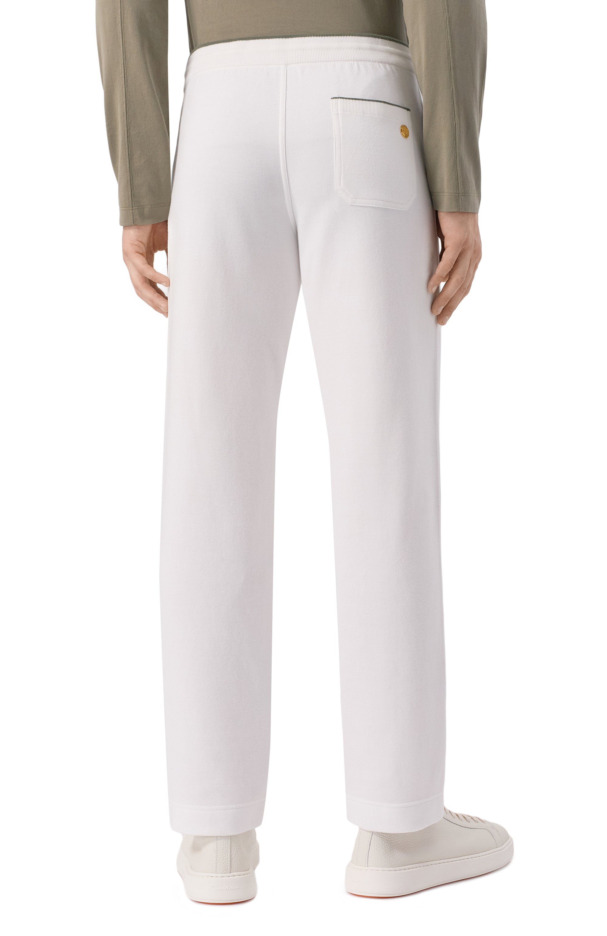 Хлопковые брюки STEFANO RICCI белого цвета по цене 392000 руб., арт. K616409P3D/F25115, фото 4 Хлопковые брюки STEFANO RICCI, арт. K616409P3D/F25115, фото 4