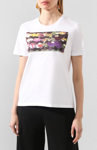 Хлопковая футболка PROENZA SCHOULER WHITE LABEL, арт. WL2024146-JC137, фото 3