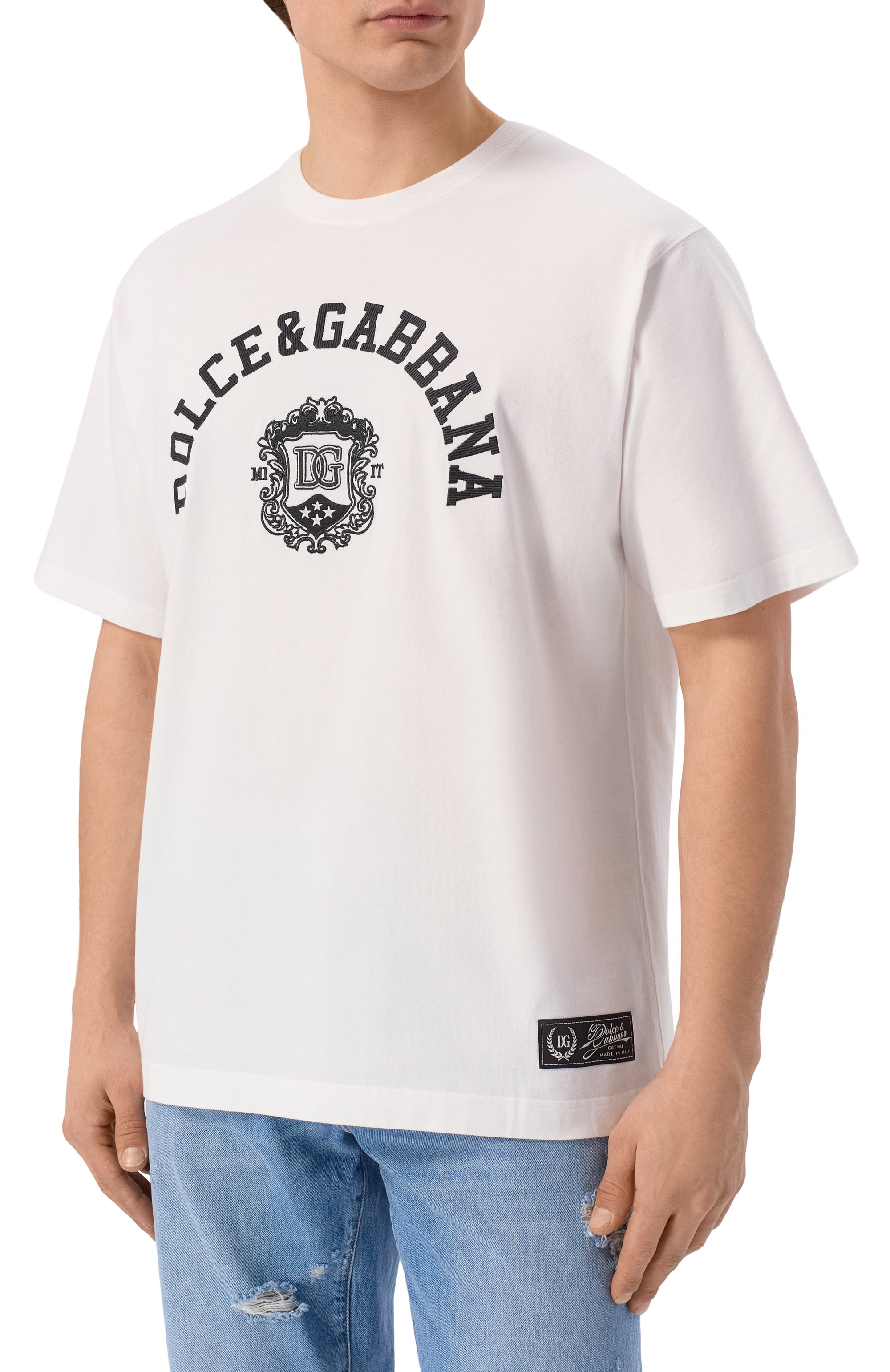 Хлопковая футболка DOLCE & GABBANA, арт. G8PN9Z/G7P0P, фото 3