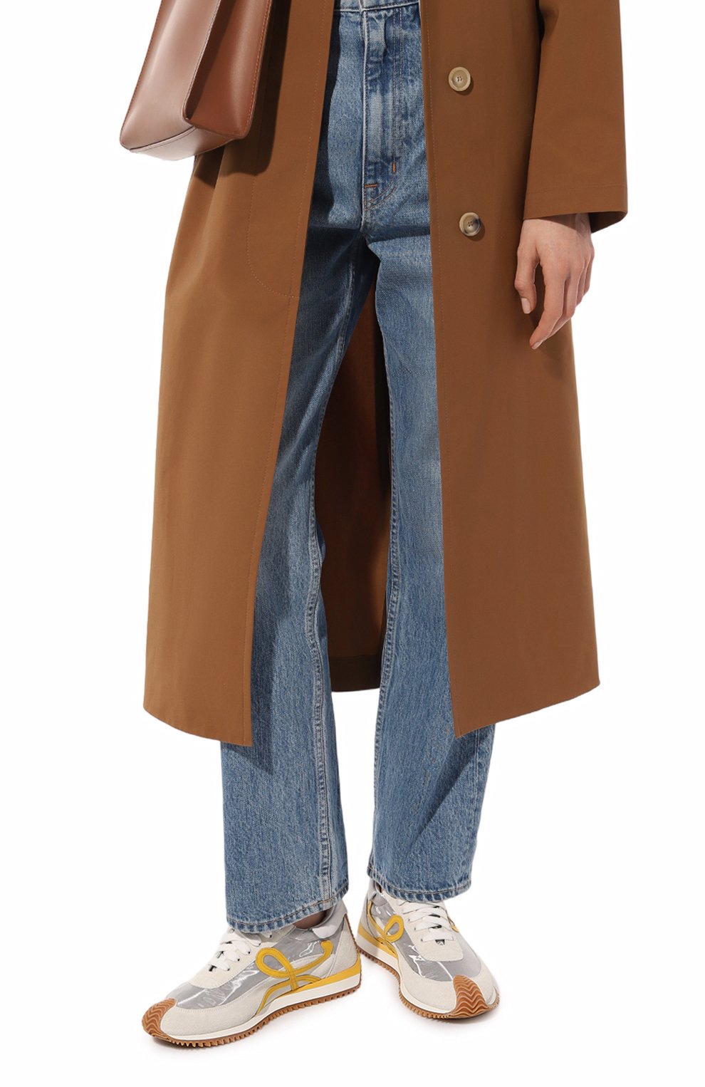 Комбинированные кроссовки flow runner LOEWE кремового цвета по цене 79300 руб., арт. L814282X62, фото 3 Комбинированные кроссовки flow runner LOEWE, арт. L814282X62, фото 3