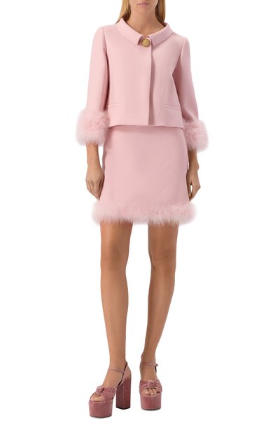 Бархатные босоножки crasher 125 VALENTINO темно-розового цвета по цене 145500 руб., арт. 8W2S0NS1/WPJ, фото 3 Бархатные босоножки crasher 125 VALENTINO, арт. 8W2S0NS1/WPJ, фото 3