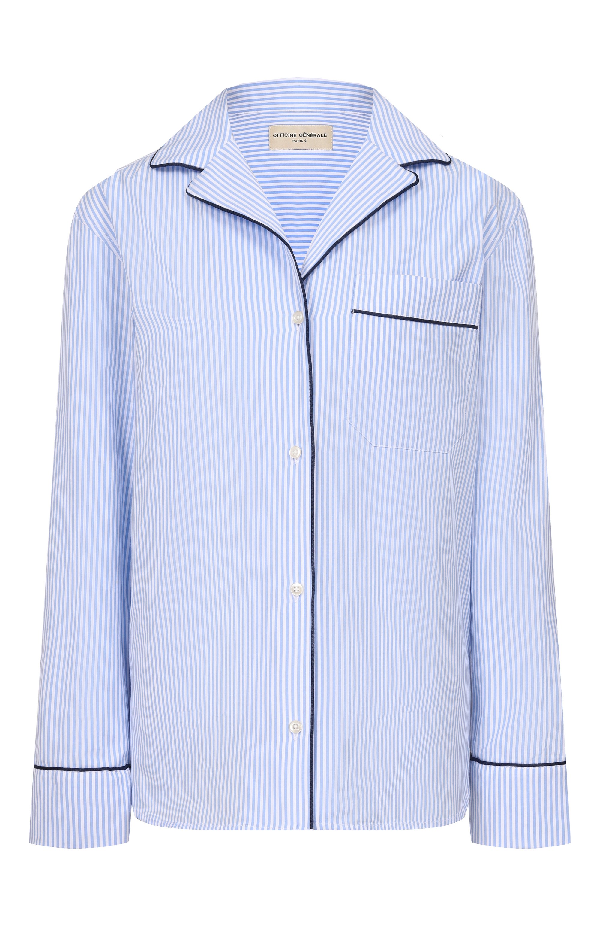 Хлопковая рубашка OFFICINE GENERALE, арт. S26WSHI003, фото 1