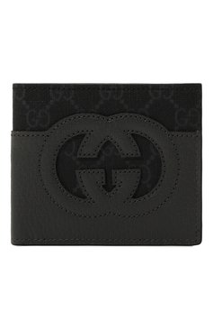 Мужской портмоне GUCCI темно-серого цвета, арт. 701420/K9GSN | Фото 1 (Нос: Не проставлено; Материал сплава: Проставлено; Материал: Экокожа)