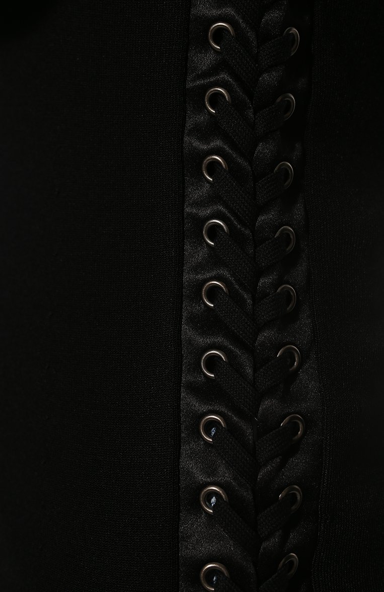 Женский пуловер из вискозы DOLCE & GABBANA черного цвета, арт. FXB22T/JAIEE | Фото 5 (Рукава: Длинные; Региональные ограничения белый список (Axapta Mercury): Не проставлено, RU; Длина (для топов): Стандартные; Материал сплава: Проставлено; Материал внешний: Вискоза; Женское Кросс-КТ: Пуловер-одежда; Драгоценные камни: Проставлено; Стили: Кэжуэл)