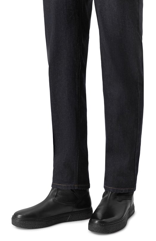 Кожаные сапоги Polacco Chamonix W.Gibbs 1871005/VITELL0 B0X/DENVER FUR Чёрный  1871005/VITELL0 B0X/DENVER FUR Фото 3