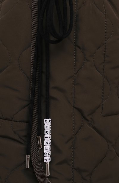 Стеганая юбка KHRISJOY хаки цвета по цене 62700 руб., арт. CFPW010/NY, фото 5 Стеганая юбка KHRISJOY, арт. CFPW010/NY, фото 5