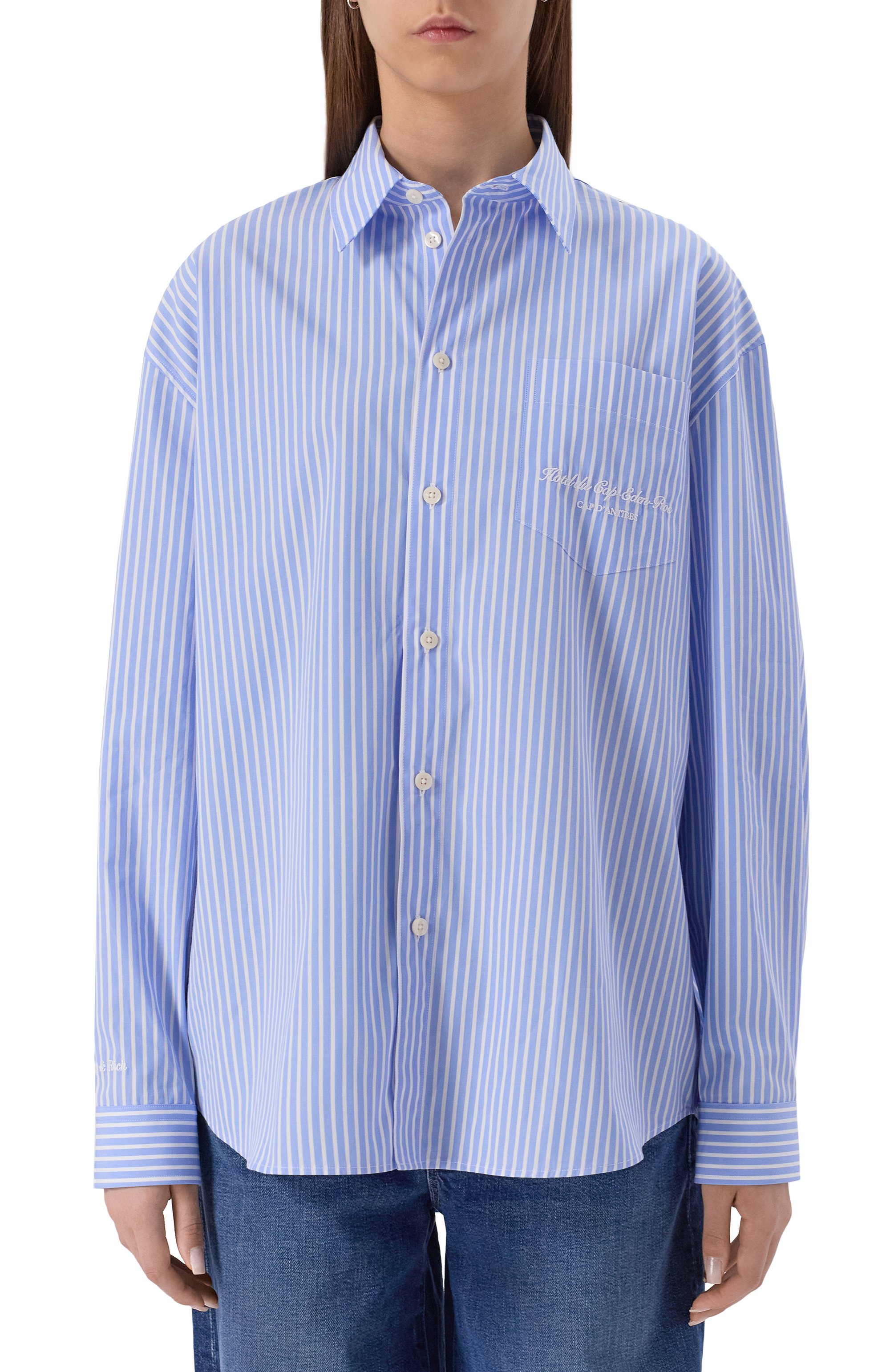 Хлопковая рубашка sporty & rich x hotel du cap-eden-roc SPORTY AND RICH, арт. SI00760673ST61, фото 3