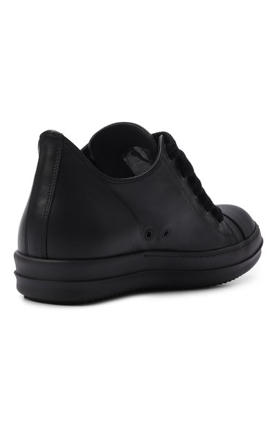 Кожаные кеды tower jumbolace low RICK OWENS черного цвета по цене 106000 руб., арт. RU02F4893/LC0W2, фото 4 Кожаные кеды tower jumbolace low RICK OWENS, арт. RU02F4893/LC0W2, фото 4