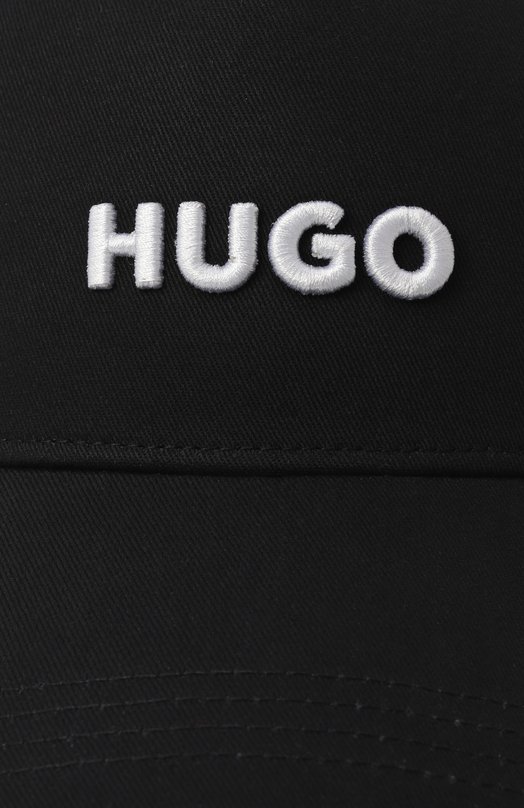 Хлопковая бейсболка HUGO 50533410 Чёрный  50533410 Фото 3