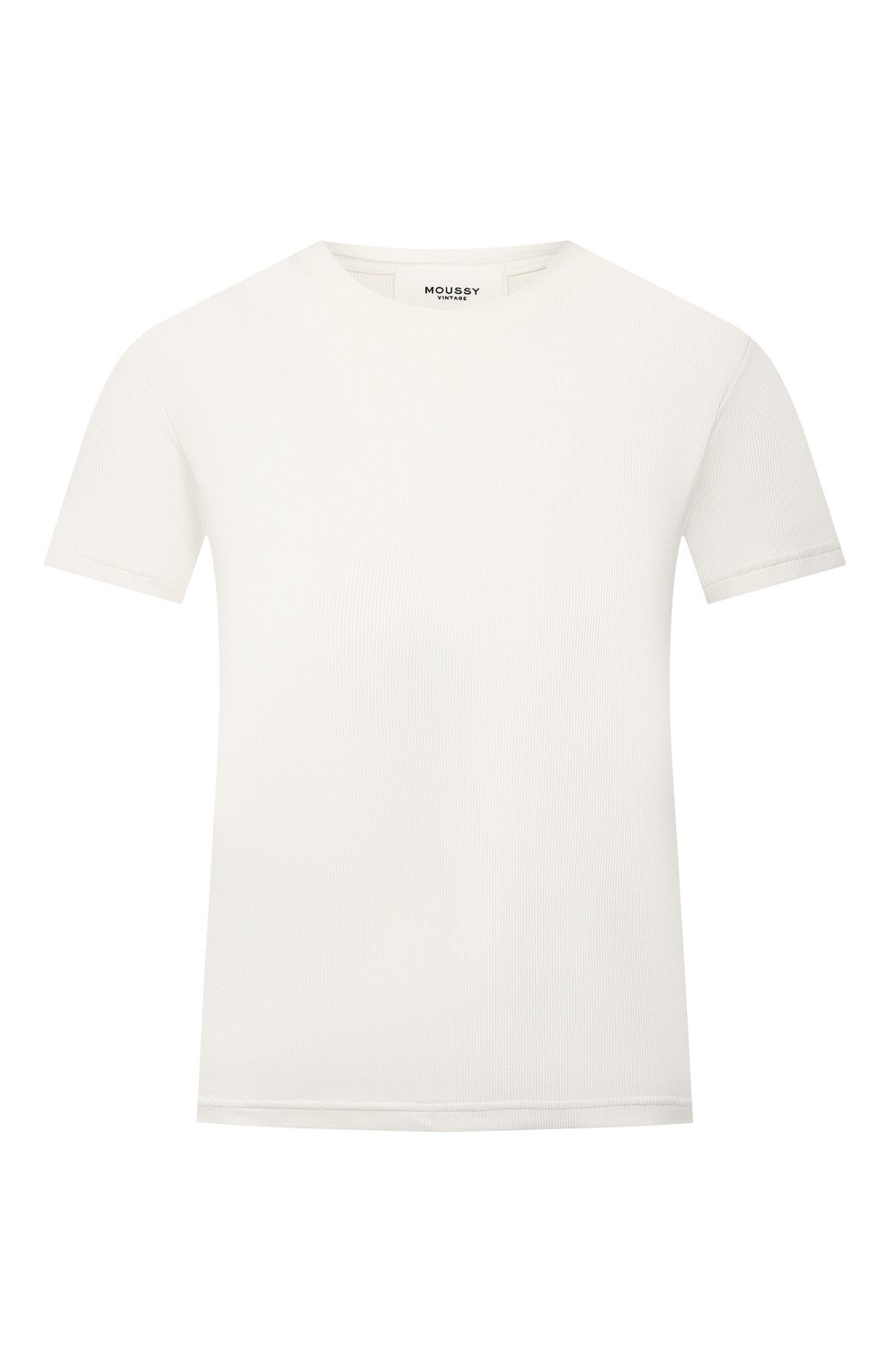 Хлопковая футболка MOUSSY белого цвета по цене 6895 руб., арт. 025CSN80-1060, фото 1 Хлопковая футболка MOUSSY, арт. 025CSN80-1060, фото 1