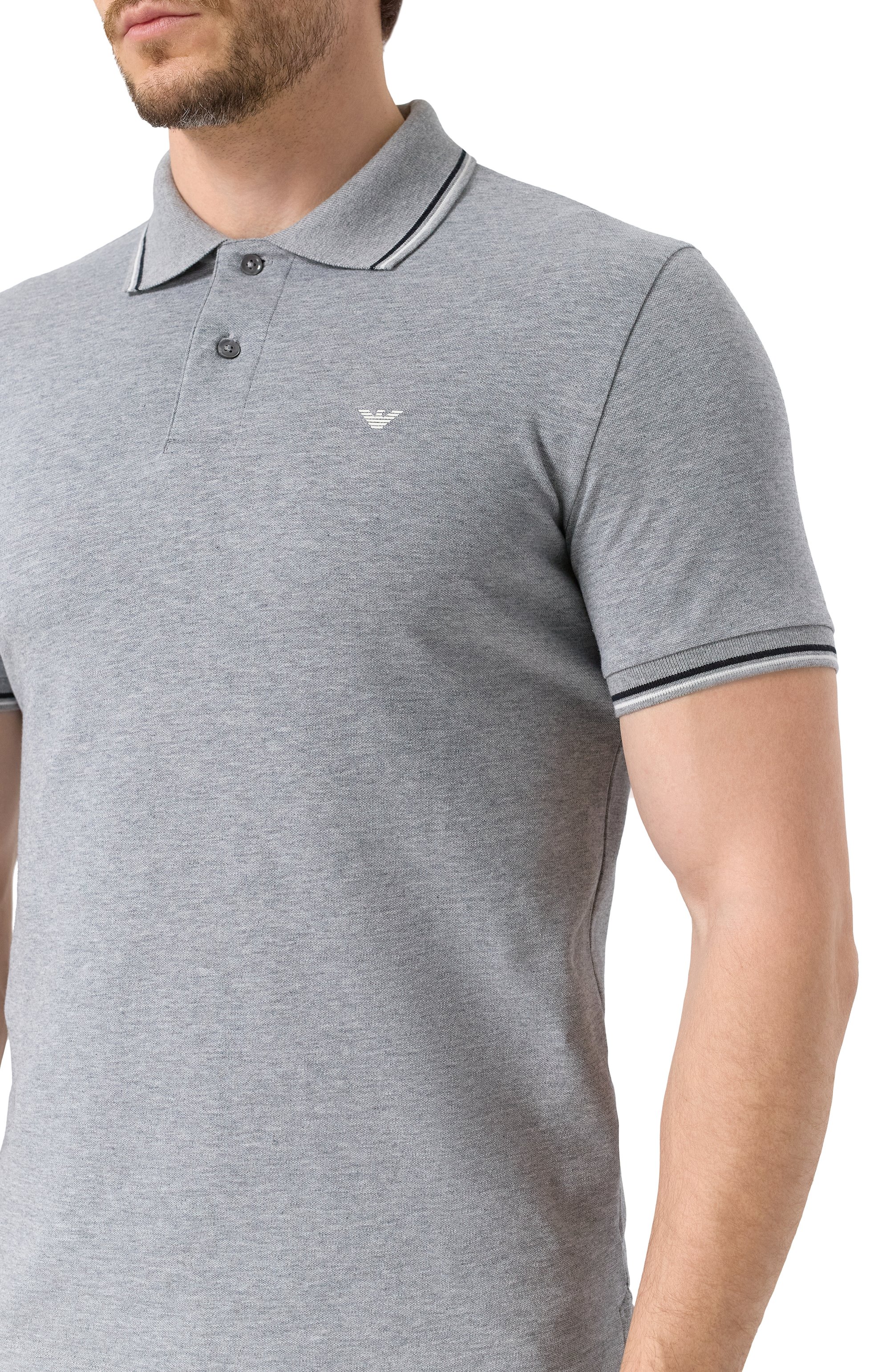 Хлопковое поло EMPORIO ARMANI, арт. 8N1FB4/1JPTZ, фото 5