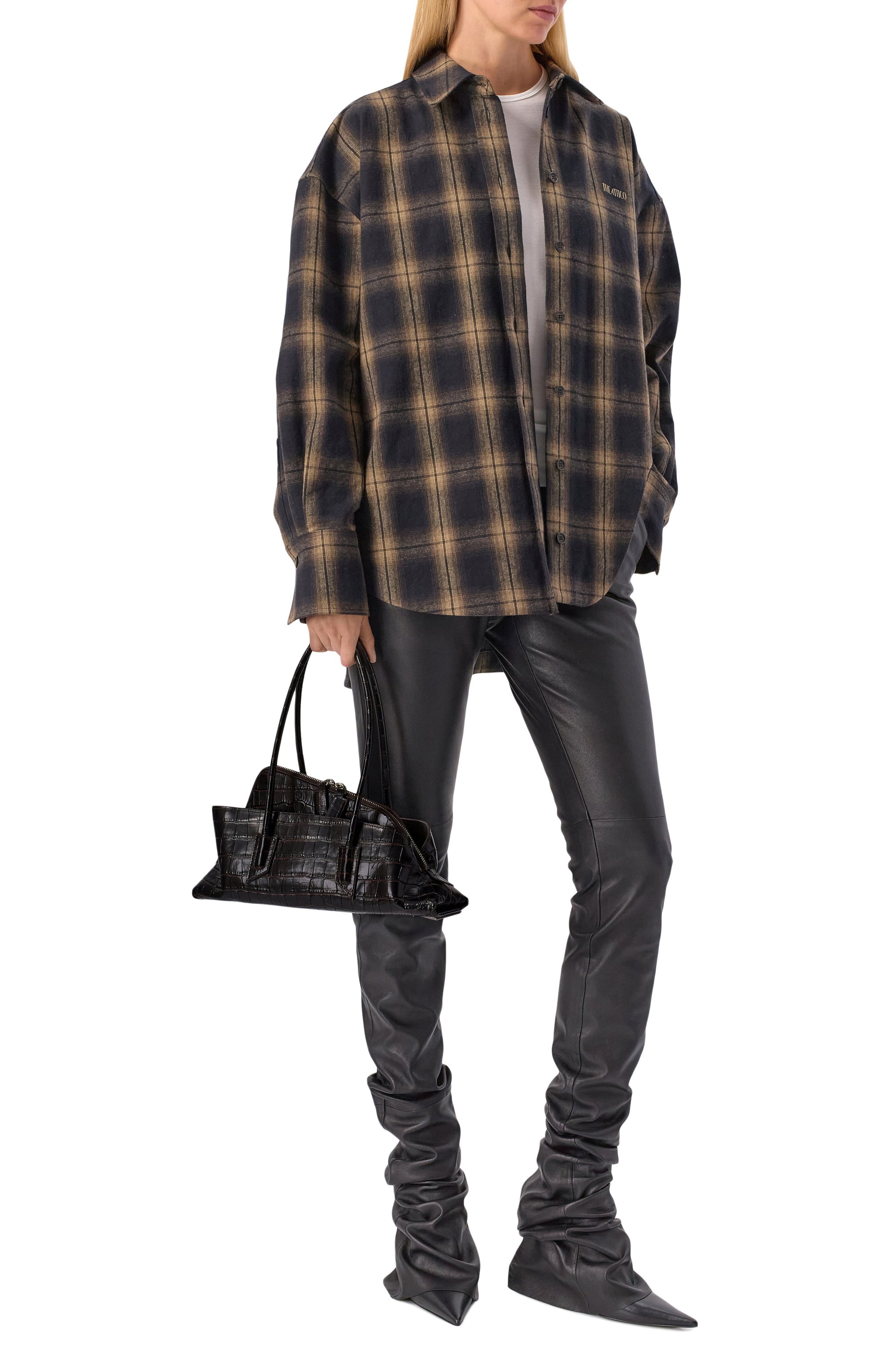 Сумка la passeggiata small THE ATTICO темно-коричневого цвета по цене 207000 руб., арт. 251WAH00058/LBT021PR, фото 7 Сумка la passeggiata small THE ATTICO, арт. 251WAH00058/LBT021PR, фото 7