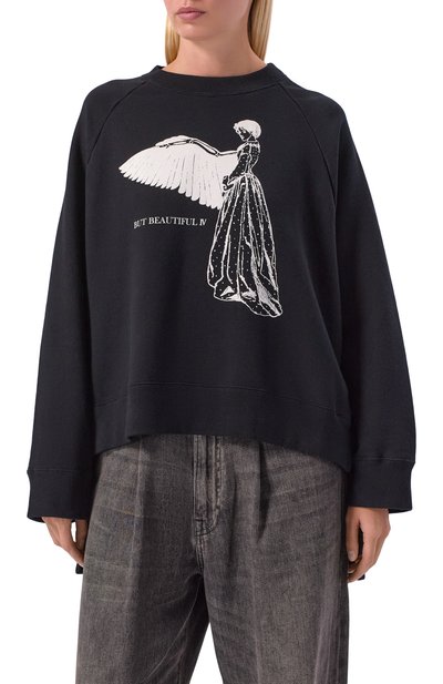 Хлопковый свитшот UNDERCOVER черного цвета по цене 39950 руб., арт. UC2E1894-3, фото 3 Хлопковый свитшот UNDERCOVER, арт. UC2E1894-3, фото 3