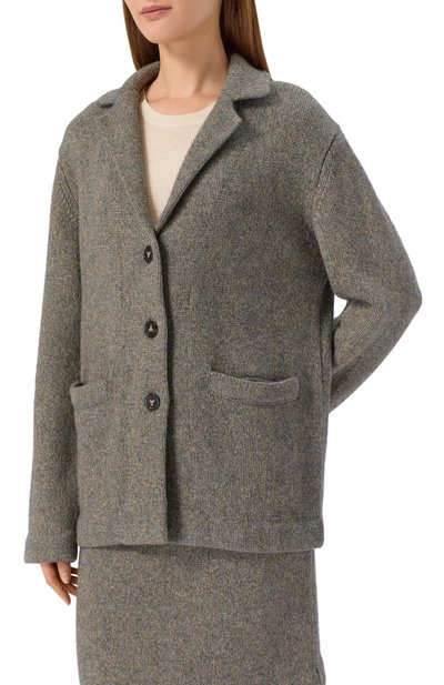 Жакет из шерсти и хлопка 12 STOREEZ серого цвета по цене 45000 руб., арт. 127815, фото 3 Жакет из шерсти и хлопка 12 STOREEZ, арт. 127815, фото 3