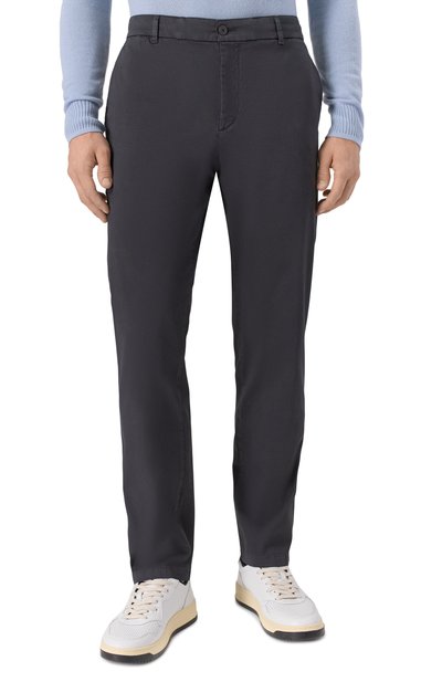 Хлопковые брюки BOGNER темно-серого цвета по цене 24900 руб., арт. 18386888, фото 3 Хлопковые брюки BOGNER, арт. 18386888, фото 3