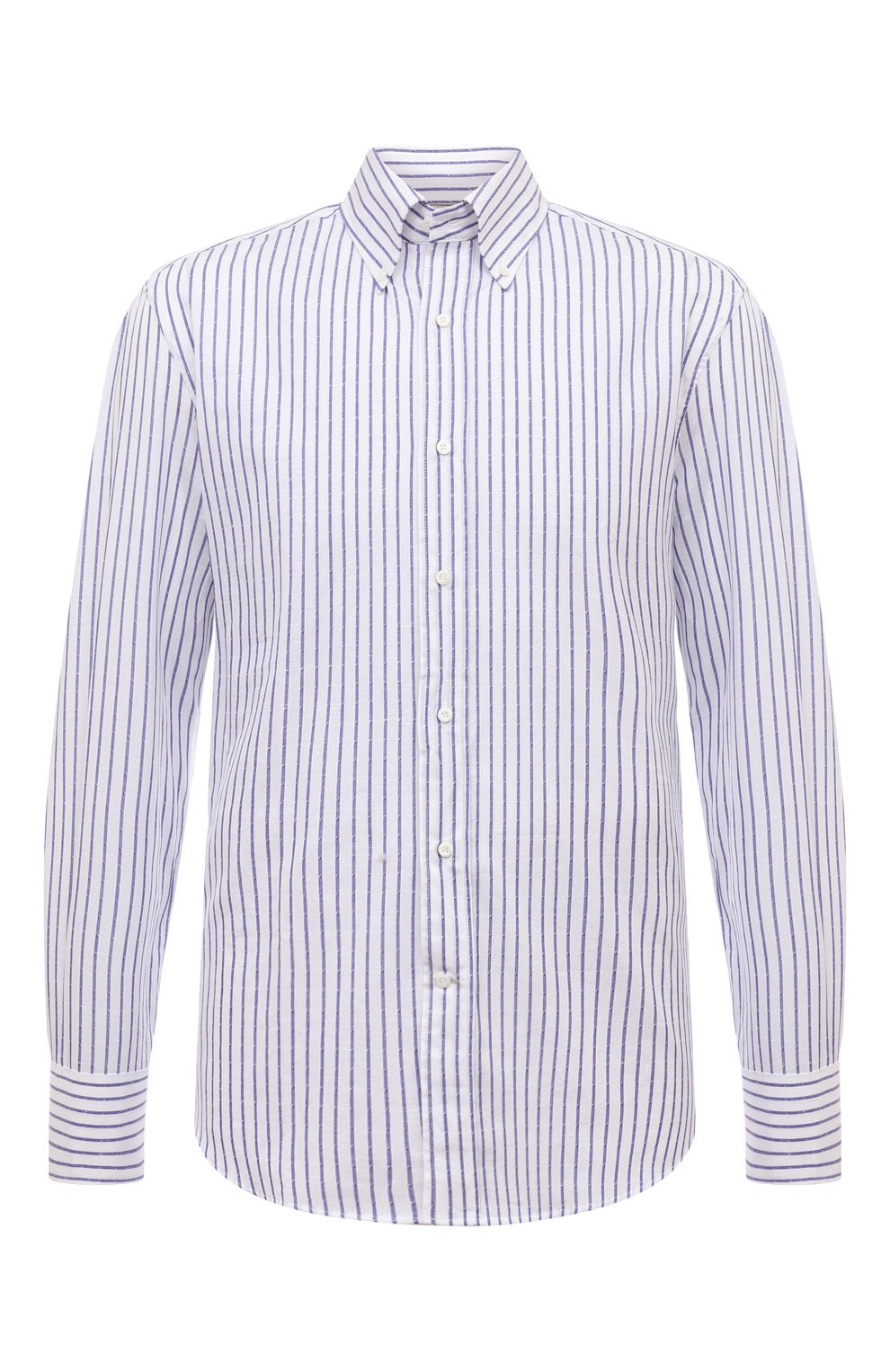 Рубашка из хлопка и льна BRUNELLO CUCINELLI, арт. MM6461716, фото 1