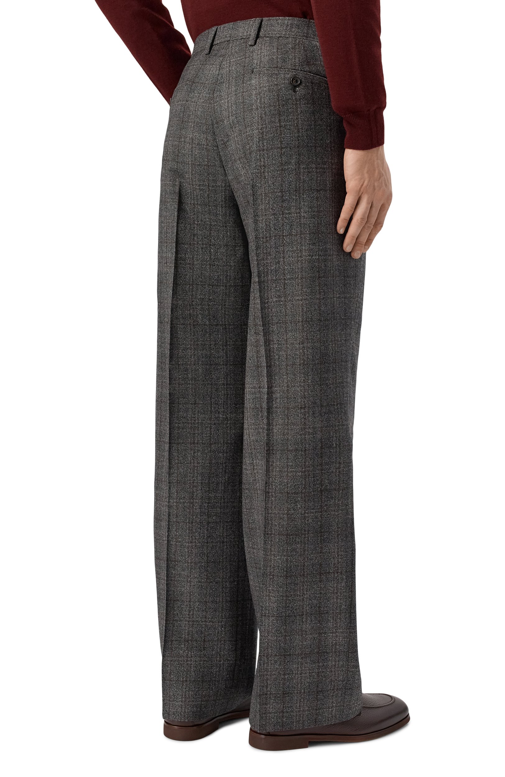 Шерстяные брюки CORNELIANI темно-серого цвета по цене 65250 руб., арт. 284H39/2A17362, фото 4 Шерстяные брюки CORNELIANI, арт. 284H39/2A17362, фото 4
