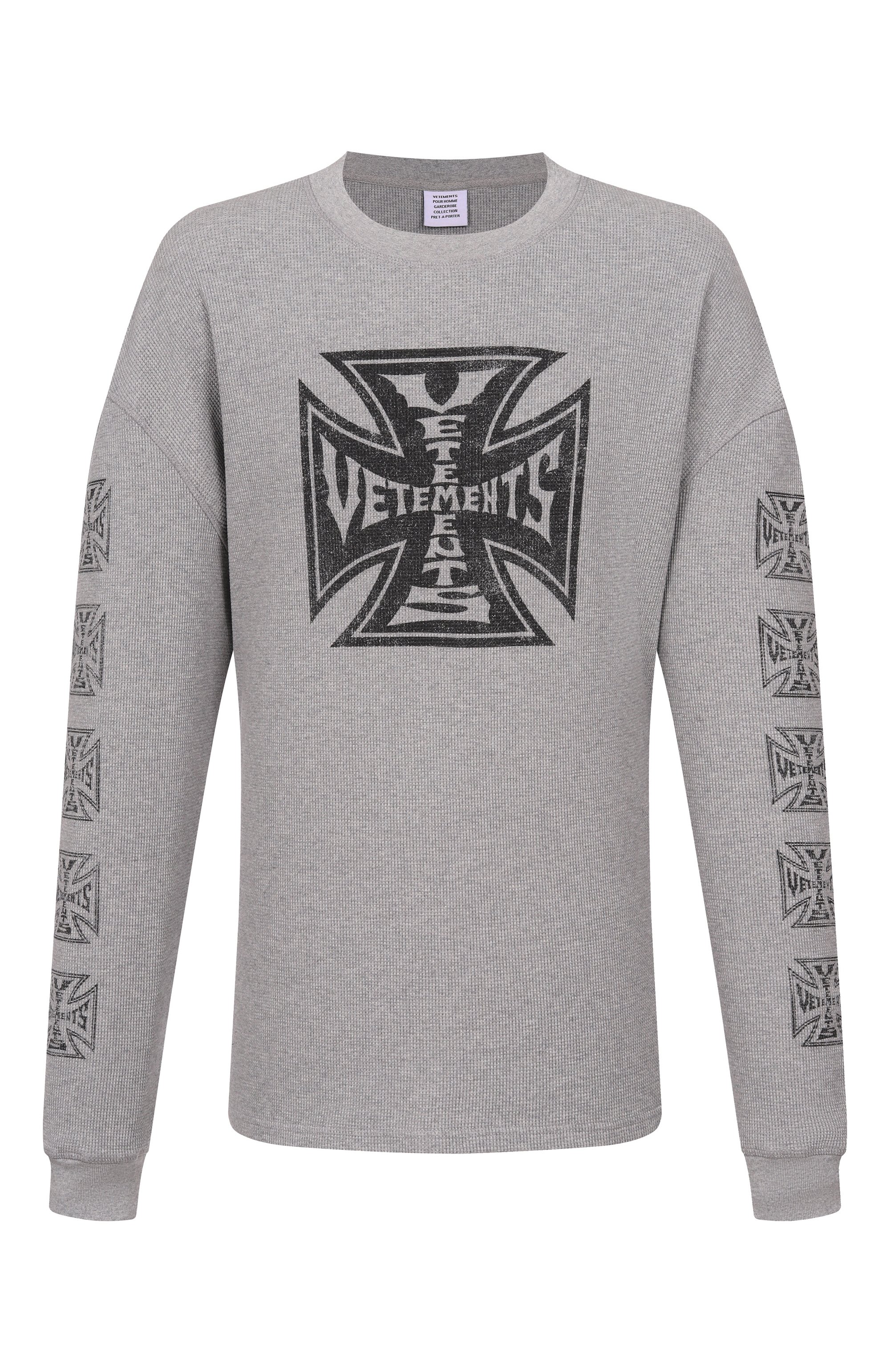 Хлопковый лонгслив VETEMENTS, арт. ME76LS181G/1220 JERSEY, фото 1