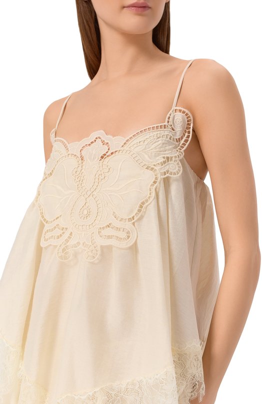 Платье из вискозы Blumarine 4A441A Кремовый  4A441A Фото 4