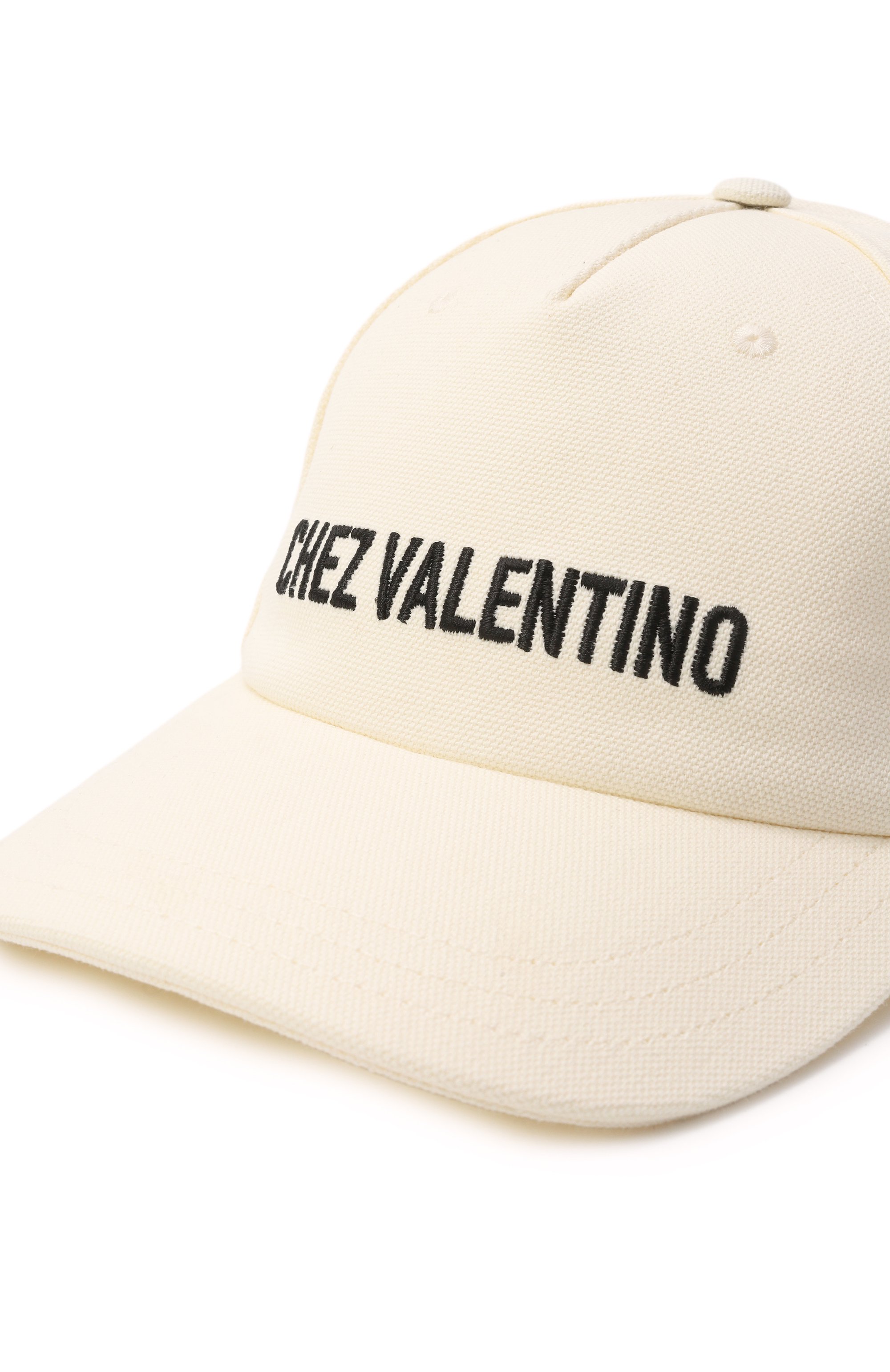 Хлопковая бейсболка VALENTINO кремового цвета по цене 45300 руб., арт. 6W2HDA41/FVH, фото 4 Хлопковая бейсболка VALENTINO, арт. 6W2HDA41/FVH, фото 4