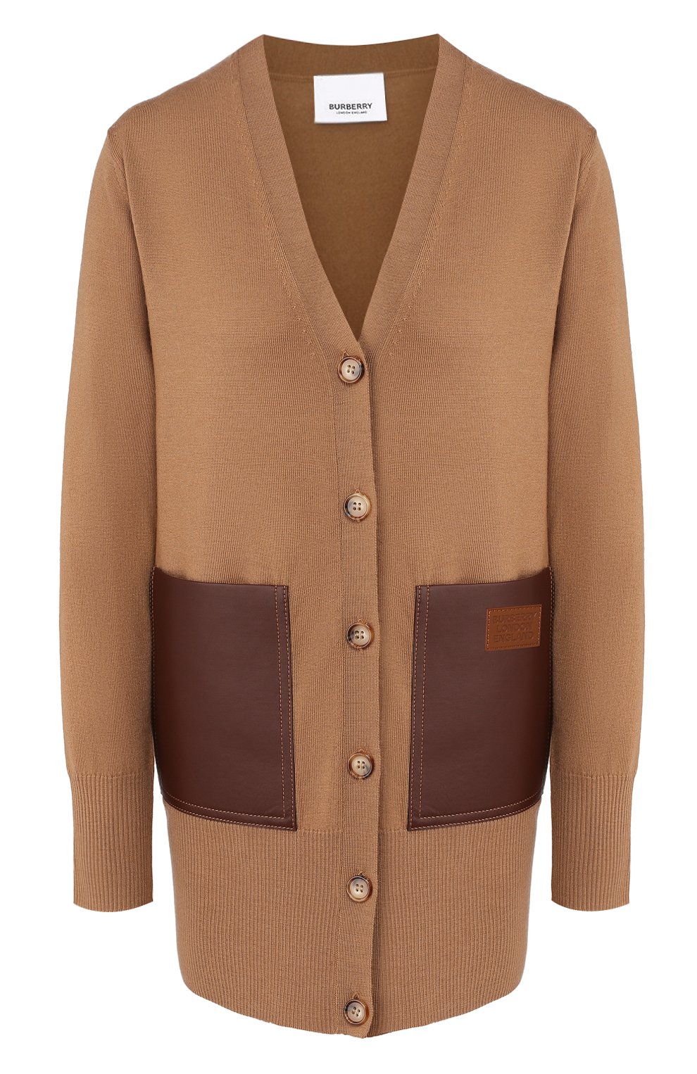 Шерстяной кардиган BURBERRY бежевого цвета по цене 99500 руб., арт. 8019289, фото 1 Шерстяной кардиган BURBERRY, арт. 8019289, фото 1
