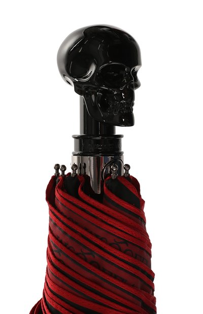 Складной зонт ALEXANDER MCQUEEN черного цвета по цене 55150 руб., арт. 557708/4A37Q, фото 5 Складной зонт ALEXANDER MCQUEEN, арт. 557708/4A37Q, фото 5