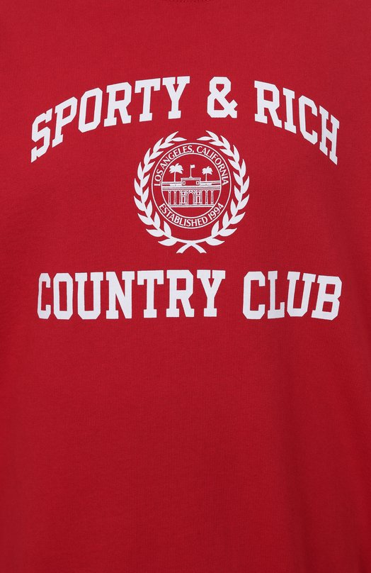 Хлопковый свитшот Sporty and Rich ST071606218RE15 Красный  ST071606218RE15 Фото 6