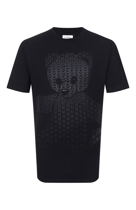 Хлопковая футболка Philipp Plein SAFC MTK8685 PJY002N Чёрный SAFC MTK8685 PJY002N