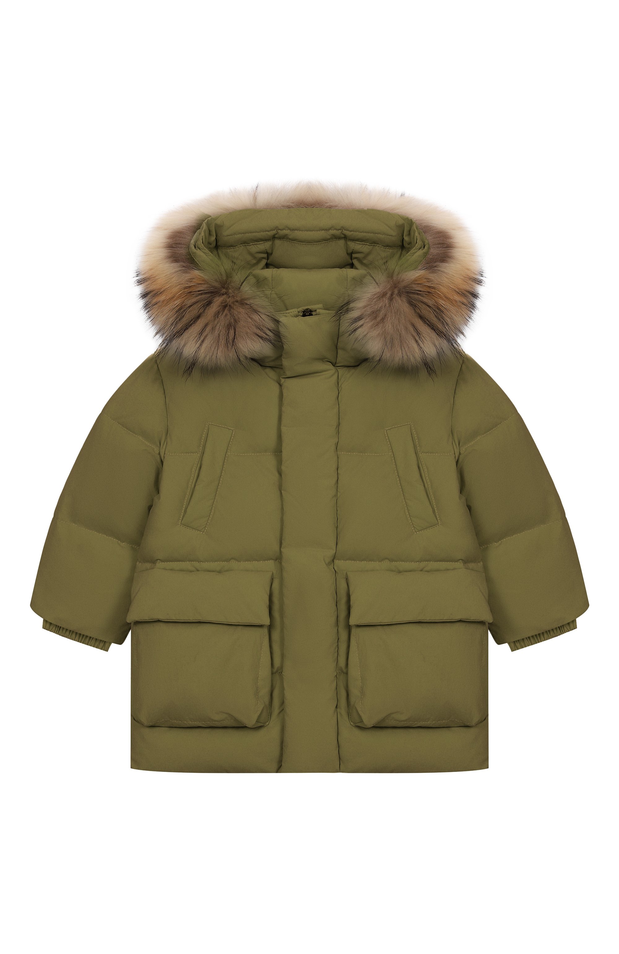 Пуховая парка с отделкой из енота IL GUFO, арт. A25GGP0001N0108/2-4, фото 1