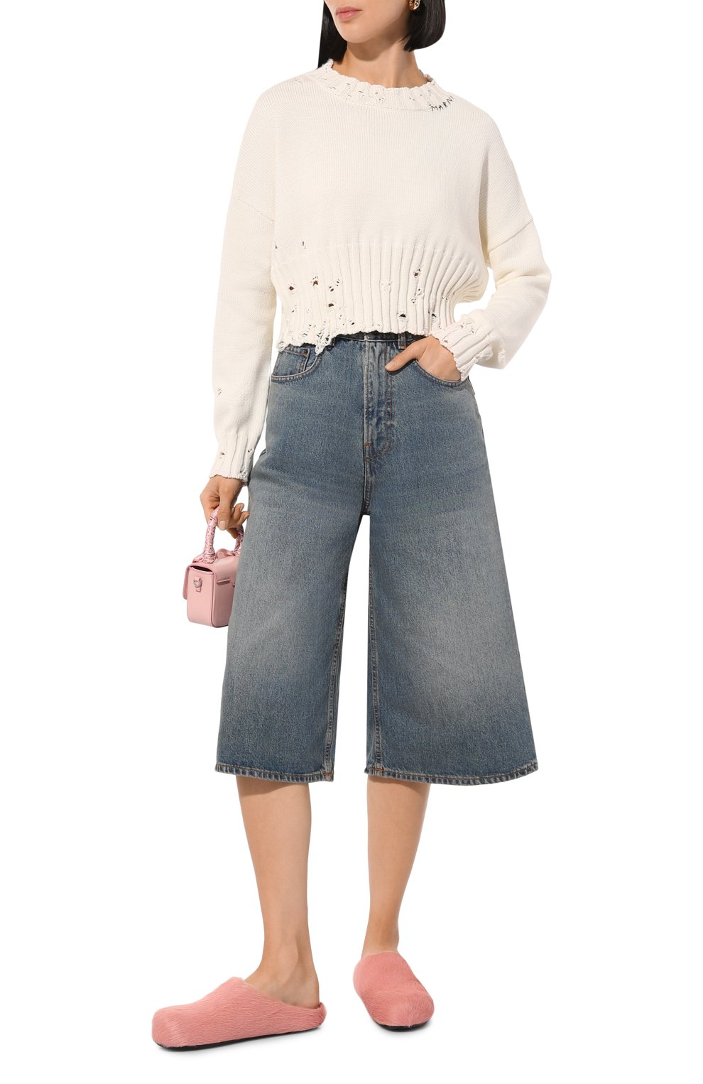 Хлопковый свитер MARNI, арт. GCMD0276A1/UFC652, фото 2