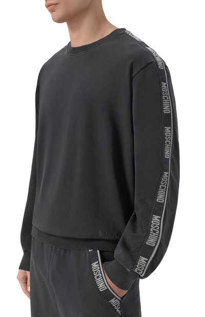 Хлопковый свитшот MOSCHINO темно-серого цвета по цене 24550 руб., арт. A1715/4436, фото 3 Хлопковый свитшот MOSCHINO, арт. A1715/4436, фото 3