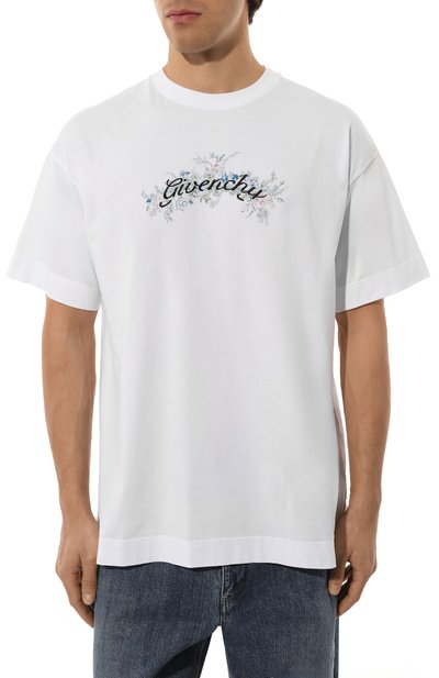 Хлопковая футболка GIVENCHY, арт. BM71JA3YMU, фото 3