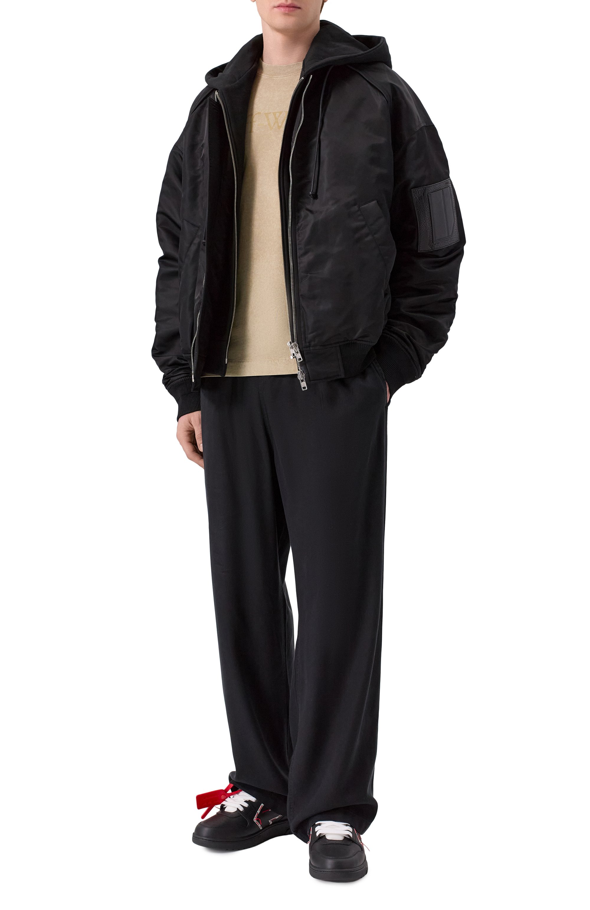 Кожаные кеды out of office OFF-WHITE, арт. 0MIA189F25LEA00D, фото 2