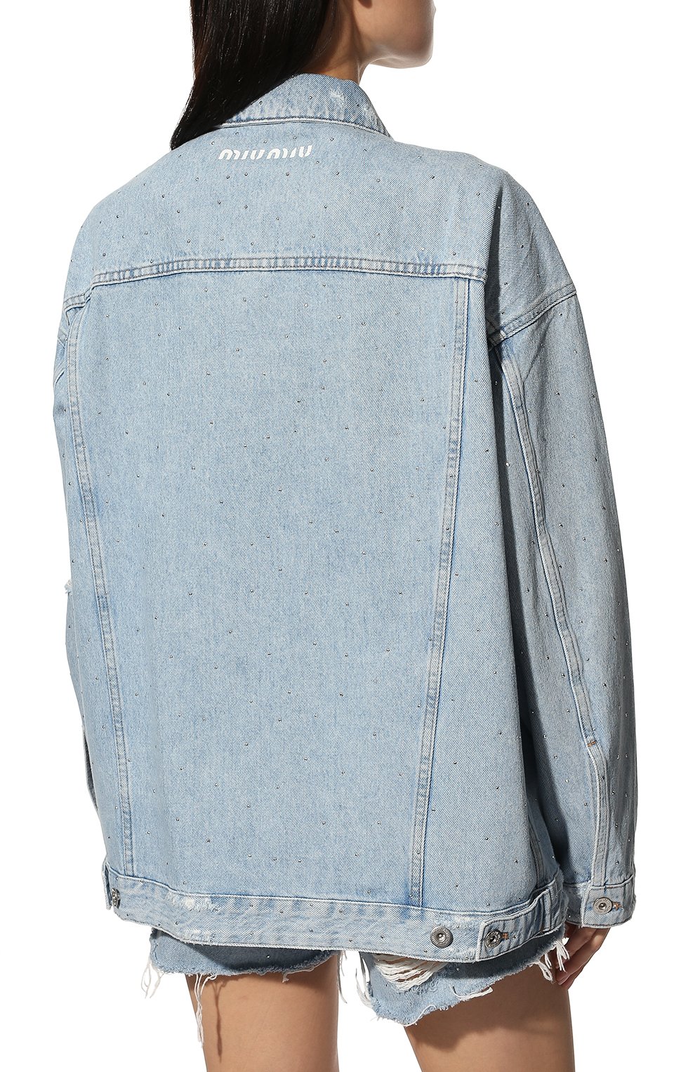 Джинсовая куртка MIU MIU, арт. GWB134-10B7-F0008, фото 4