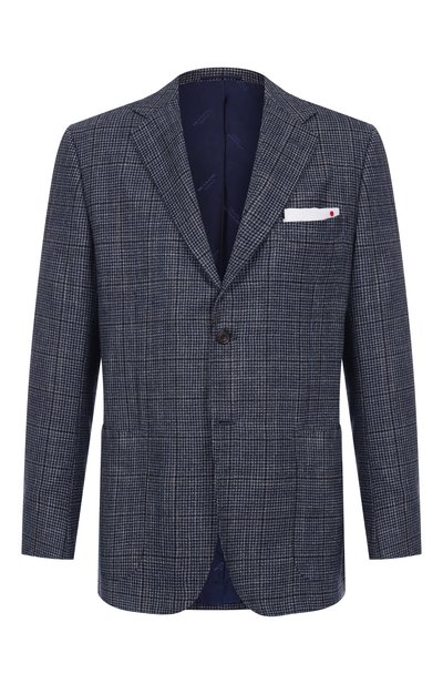 Мужской пиджак из шерсти и кашемира KITON, арт. UG81K01T91